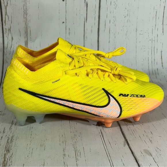Nike Zoom Mercurial Vapor 15 Elite SG Pro Cleats Yellow Mens Size 6 DJ5168-781 - Picture 1 of 10